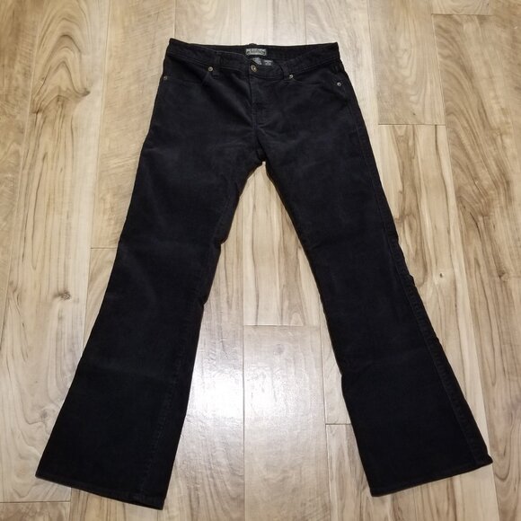 VTG Polo Jeans Company 8x30 Mid Rise Corduroy Pants Rigid Cotton Boot Cut Black - Picture 2 of 11